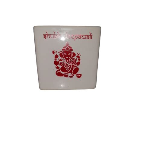 BPL OFFSET Ceramic Square Planter with Tray and Plant (Pack of 2 ...