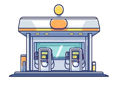 Gas station illustration | Premium AI-generated PSD