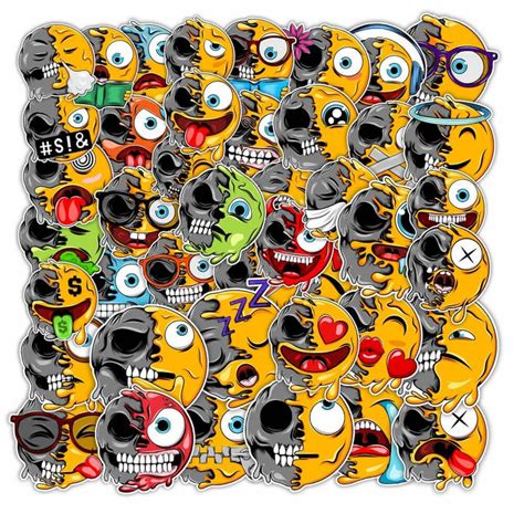 Transform Your Space with 43 High-Quality Emojis Decal Stickers ...