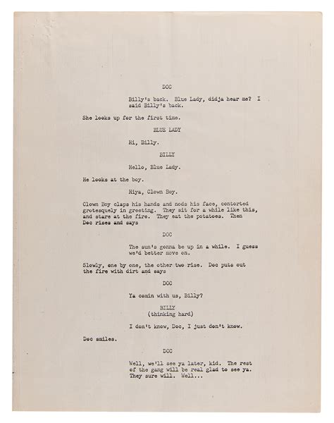 Image result for Jim Morrison Script