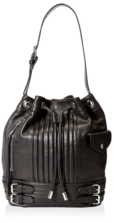 Buy Linea Pelle Women's Rowan Bucket Bag, Black, One Size at Amazon.in