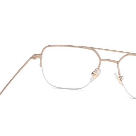 Buy Gold Transparent Half Rim Square John Jacobs Supreme Steel JJ ...