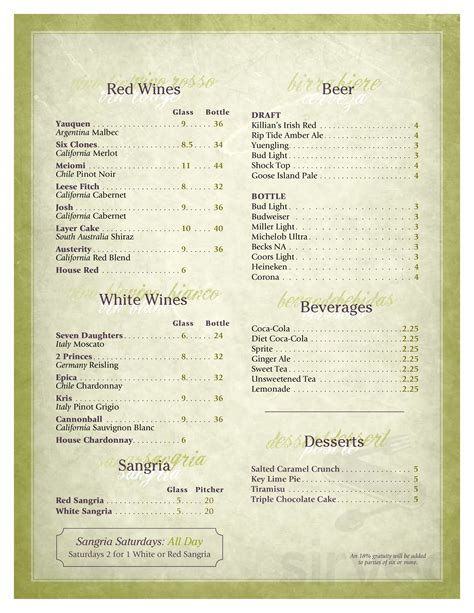 Provisions Restaurant & Catering menus in Port St Joe, Florida, United ...