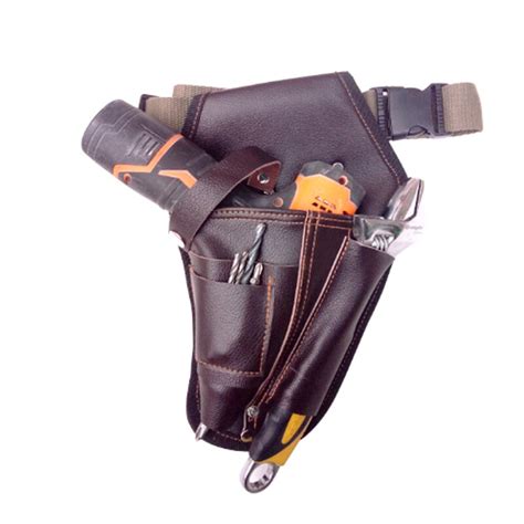 Cowhide Leather Electrician Pockets Storage Bag Waterproof Hardware ...