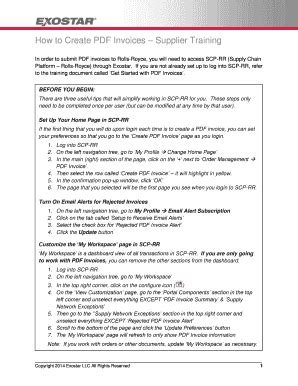 Fillable Online How to Create PDF Invoices Supplier Training Fax Email ...