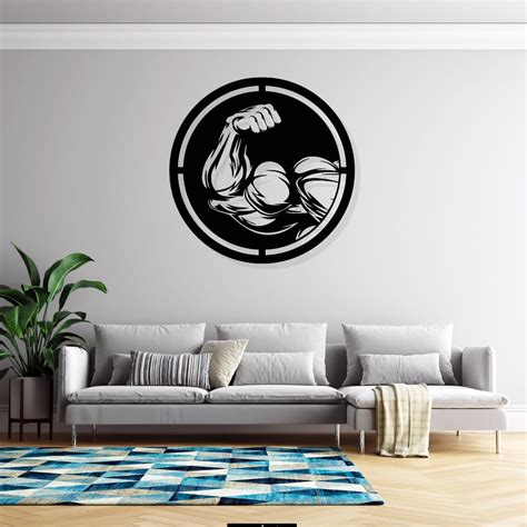Artrooms Bicep Muscle Bodybuilding Metal Wall Art - Wall Decoration ...