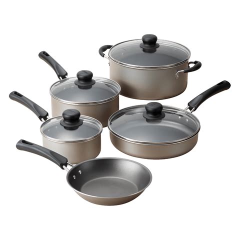 Buy Tramontina 9-Piece Non-Stick Cookware Set, Champagne Online at ...
