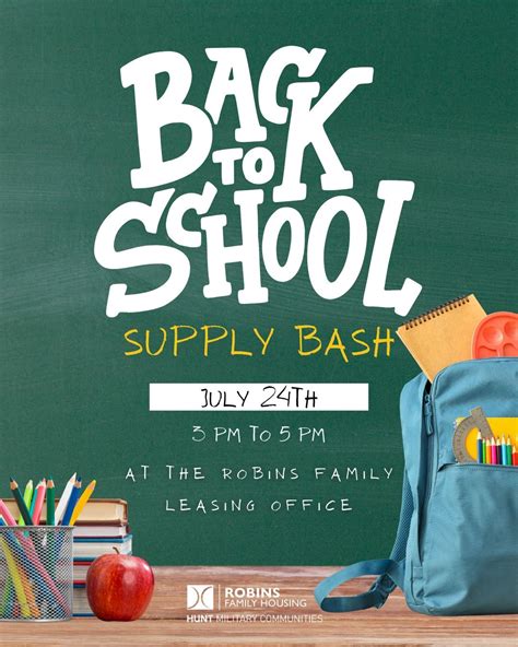 Back to School Supply Bash, 500 Warner Robins St. BLDG 1898 , Warner ...
