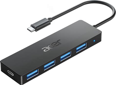 Amazon.com: Acer USB C Hub 4 Ports, Multiple USB 3.0 Hub, USBC Splitter ...