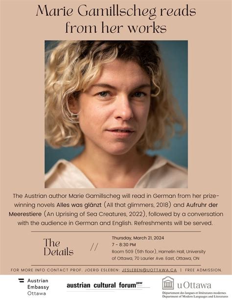 Reading - Austrian author Marie Gamillscheg reads from her works, Room ...