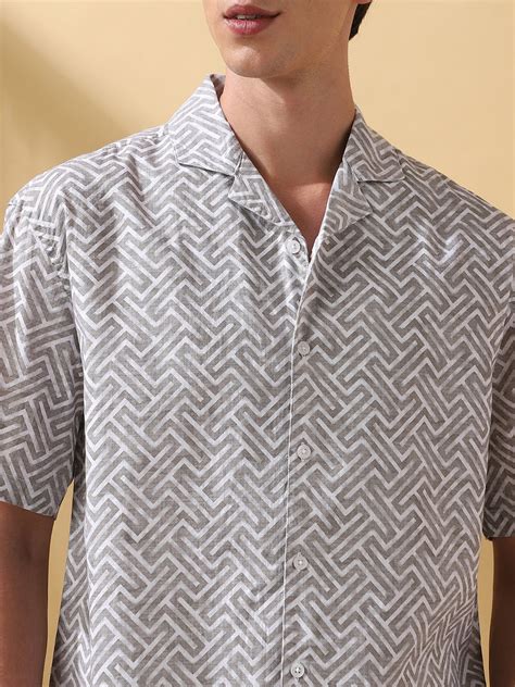 Men Printed Cuban Collar Short Sleeves Relaxed Fit Shirt – DENNIS LINGO