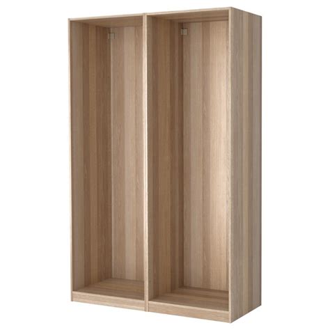 PAX 2 wardrobe frames, white stained oak effect, 150x58x236 cm (587 ...