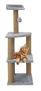 Hiputee Soft Fur Activity Cat Tree for Kittens & Cats - Scratching Post ...