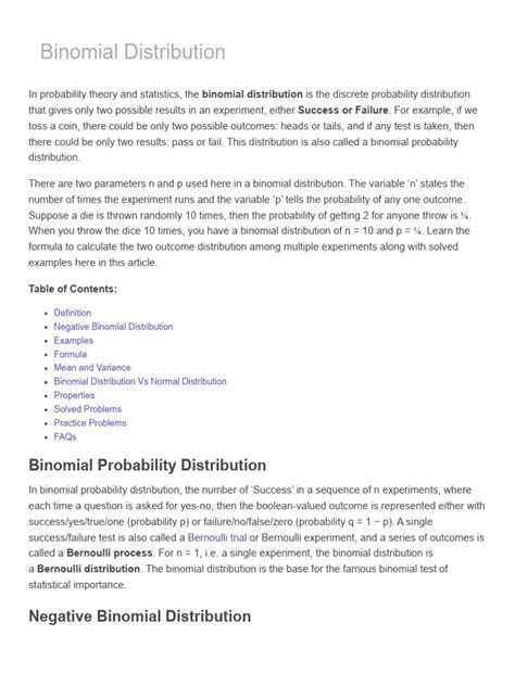 How to Use Binomial Distribution Formula 的图像结果