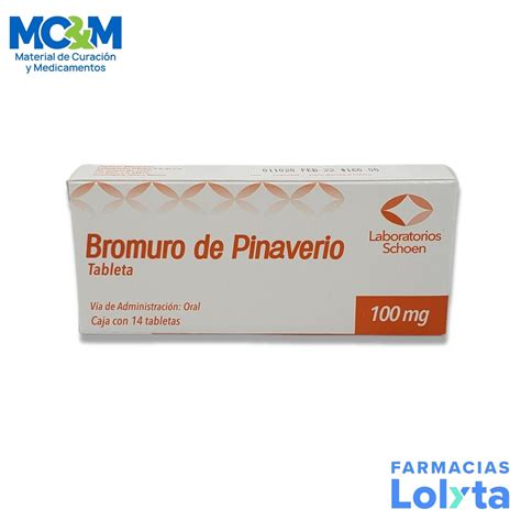 BROMURO DE PINAVERIO 100MG C/14 TAB LAB SCHOEN | Website Farmacias Lolyta