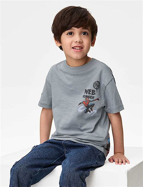Buy Pure Cotton Spider-Man T-Shirt (2-8 Yrs) at Marks & Spencer