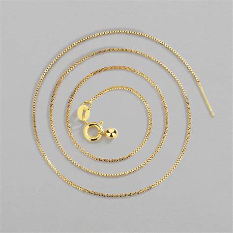 Needle Box Chain 18K Gold Anti Tarnish Chain For Women – ZIVOM