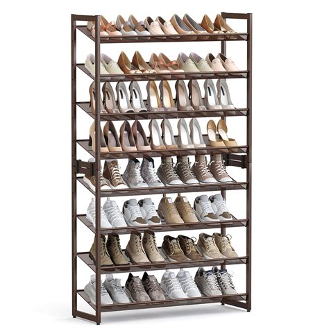 Songmics Shoe Rack 8 Tier Shoe Organizer Metal Rack Garage | Desertcart ...