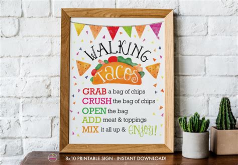 Free Printable Walking Taco Sign Printable - FREE Printable A-Z
