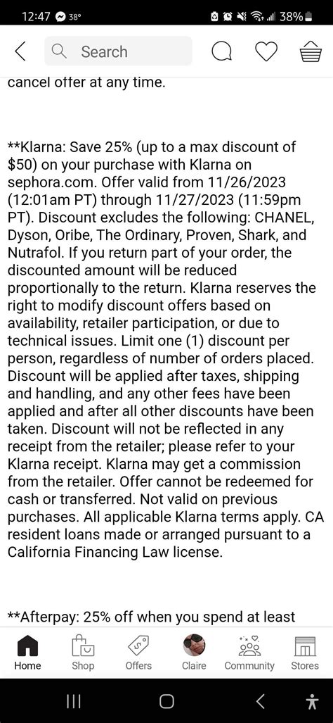 Klarna vs afterpay? : r/Sephora