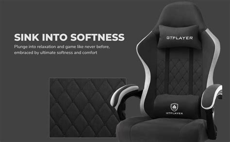 GTPLAYER "Cloud Gaming Chair with Footrest, Pocket Spring Cushion ...