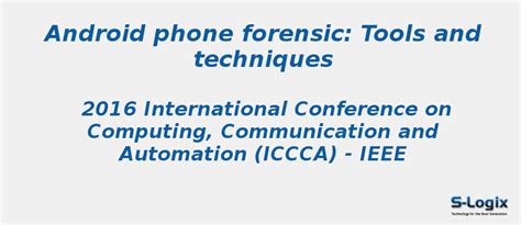 Android phone forensic: Tools and techniques | S-Logix