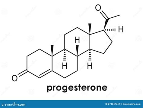 Chemical Formula Of Progesterone Hormone, Vector Molecule Structure | CartoonDealer.com #271047742