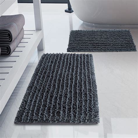 Grey bathroom rug sets online