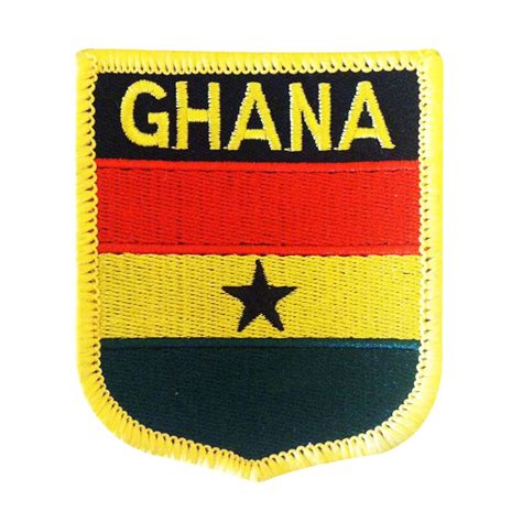 Ghana National Flag Emblem Morale Iron-On Patch/African Embroidered ...