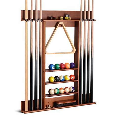 Buy XCSOURCE Pool Cue Rack Pool Stick Holder Wall Mount 8 Pool Billiard ...