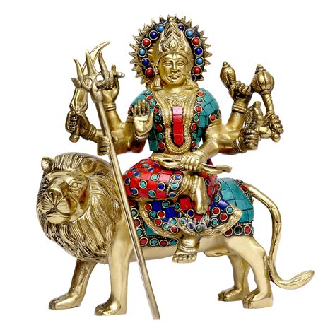 Buy AONA Durga Idol/Shri Ambe Maa Brass Idol/Shri Vaishno Devi Idol ...