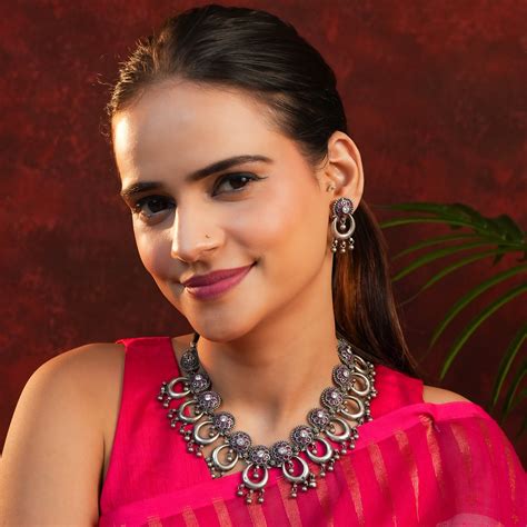 Divya Mohini Temple Silver Necklace Set – Totapari