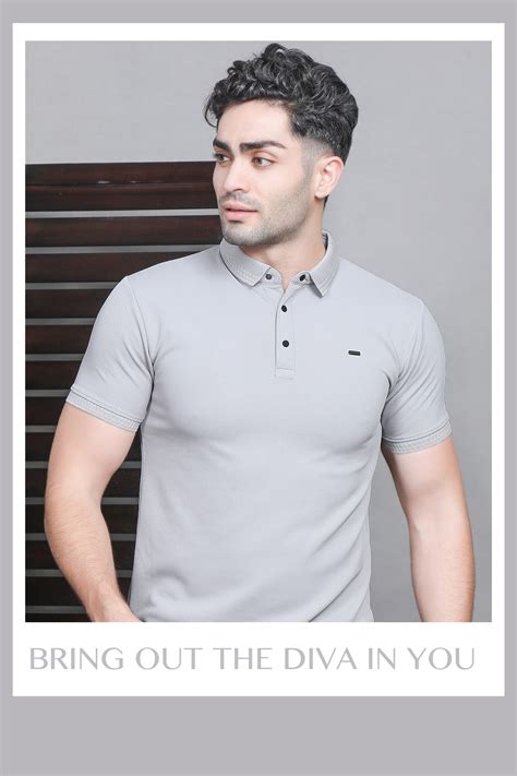 Everyday Men Athleisure Ultra Soft Light Gray Polo T-Shirt - Short Sle ...