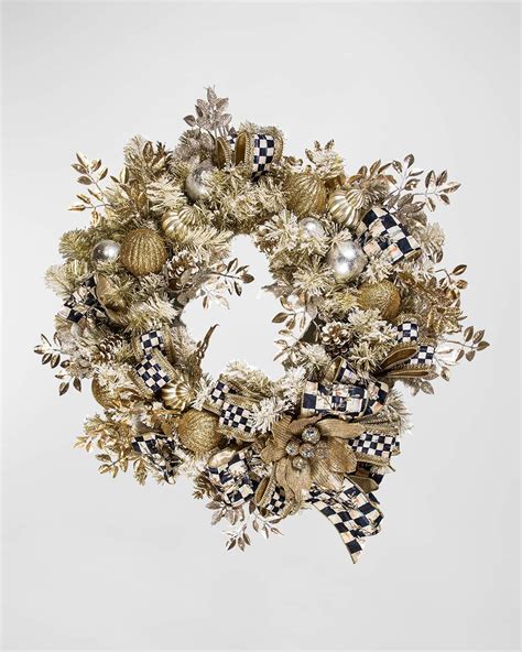 MacKenzie-Childs Glam Up Illuminated Christmas Wreath | Neiman Marcus