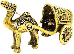 Muccasacra Antique Finish Camel Cart Decorative Showpiece - 8 cm Price ...