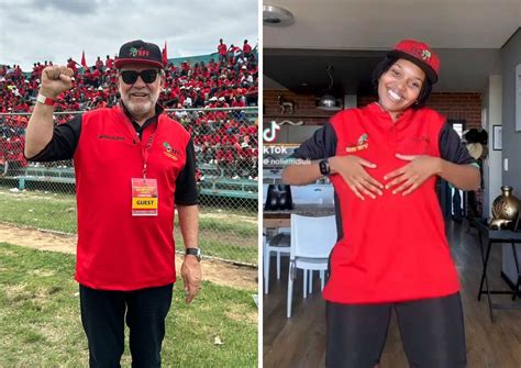 Carl Niehaus's wife performs dance challenge in EFF kit [watch]