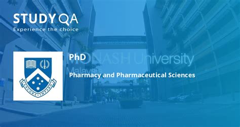 StudyQA — PhD: Pharmacy and Pharmaceutical Sciences — Monash University