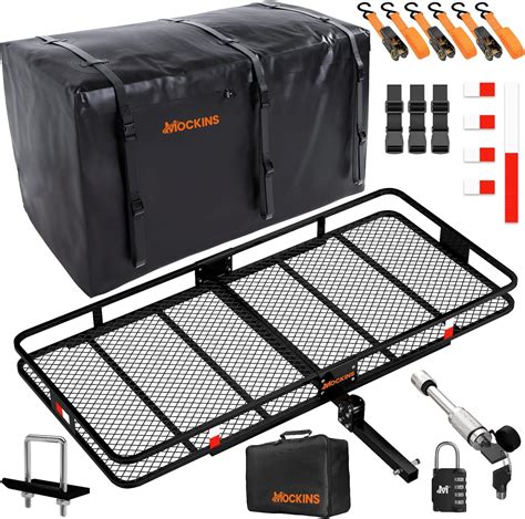 Amazon.com: Mockins XXL 70"x30"x6" Folding Trailer Hitch Cargo Carrier ...