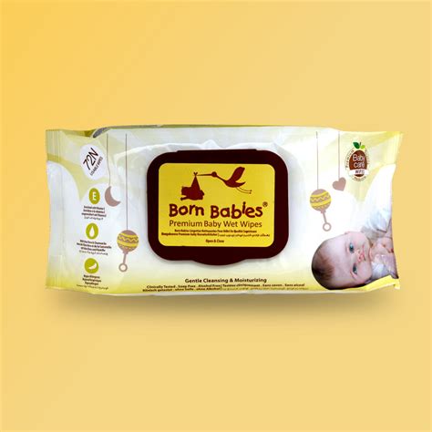 Born Babies Baby Moisturizing Wet Wipes With Fragrance with lid (72 Pc