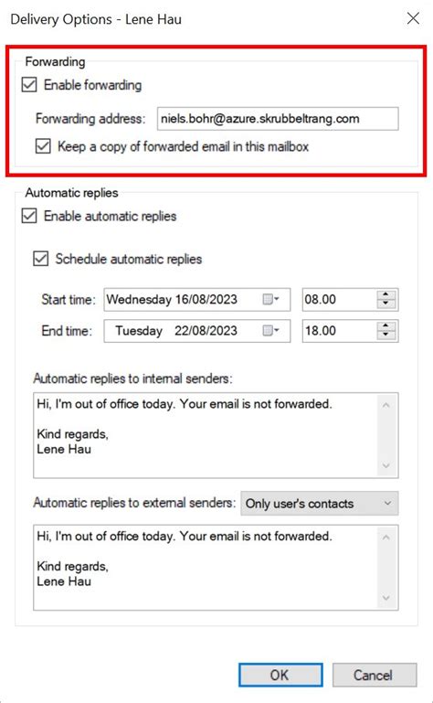 PowerShell Mail Forwarding Rules 的图像结果