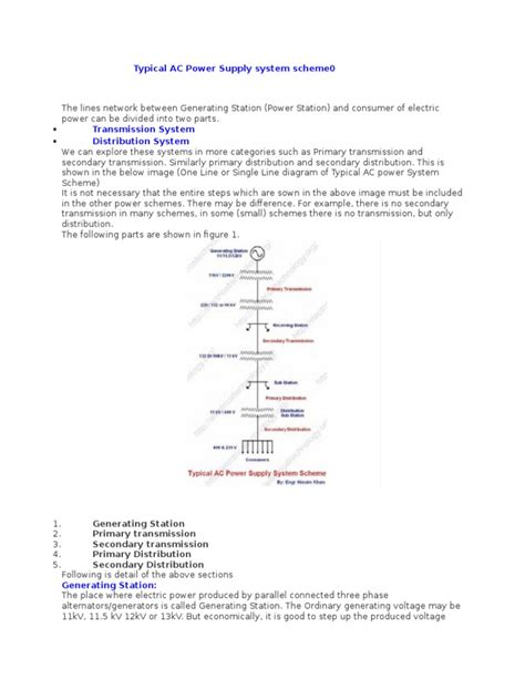 Typical AC Power Supply System Scheme0 | PDF | Electric Power ...