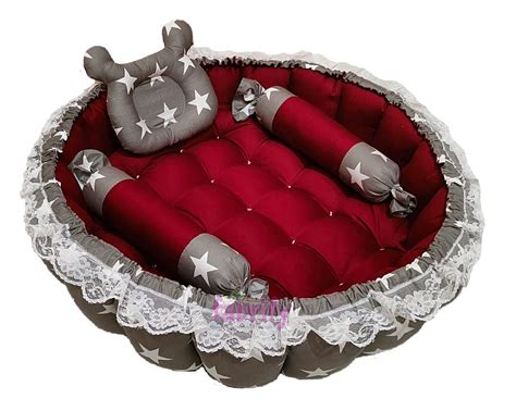 Fabrify Baby Reversible Round Bedding Set Cum Mattress with 3 Multi ...