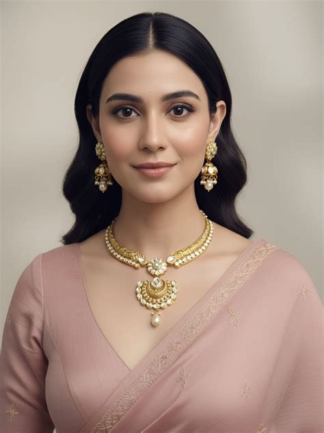 Traditional Gold Plated Kundan Hasli Necklace Set For Weddings ...