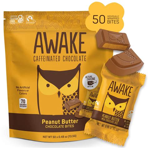 Amazon.com : AWAKE - Caffeinated Chocolate Bites - Coffee Alternative ...