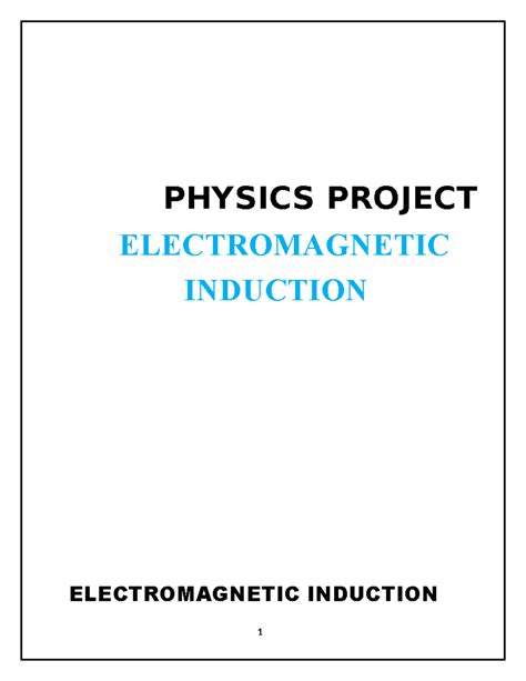 Batch-8 EMI - descrip - PHYSICS PROJECT ELECTROMAGNETIC INDUCTION ...