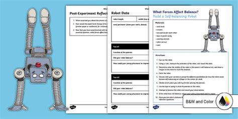 Robot Balancing STEAM Activity