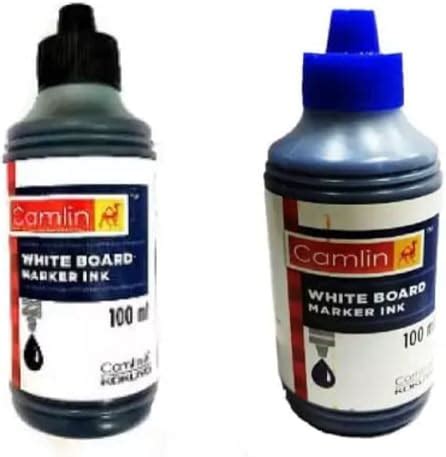 Camlin 100 ml Blue & Black Marker Ink 200 ml Marker Refill (Blue, Black ...