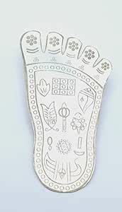 JC SILVER Pure 925 Vishnu Charan Paduka (Small) : Amazon.in: Home & Kitchen