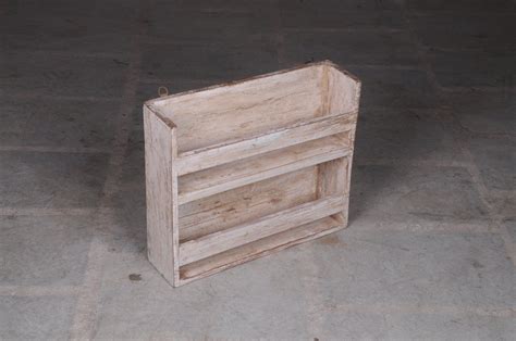 Aesthetic Rustic White Distressed Handmade Wooden Paper Holder