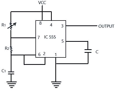 To design astable multivibrator using 555 timer IC